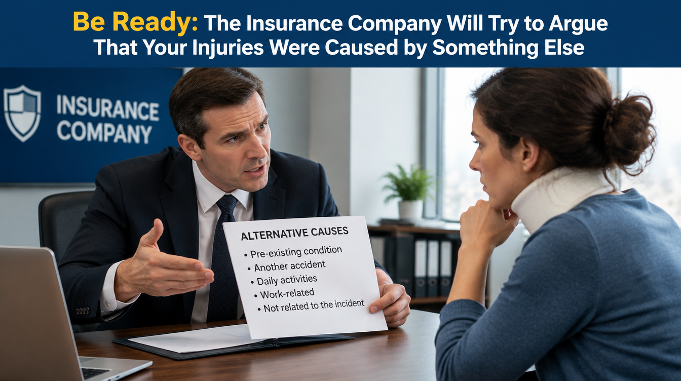 Be Ready: The Insurance Company Will Try to Argue That Your Injuries Were Caused by Something Else