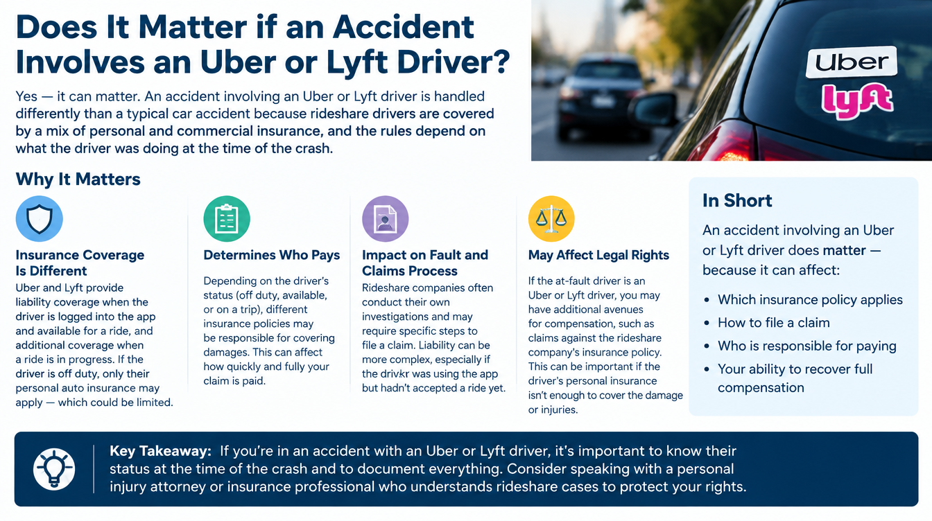 Does it Matter if an Accident Involves an Uber or Lyft Driver?