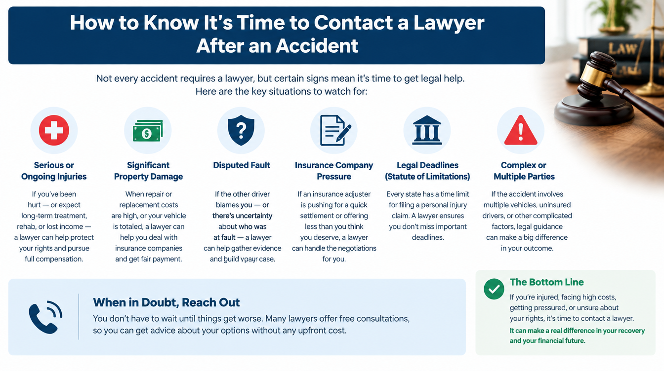 How to Know It's Time to Contact a Lawyer After an Accident