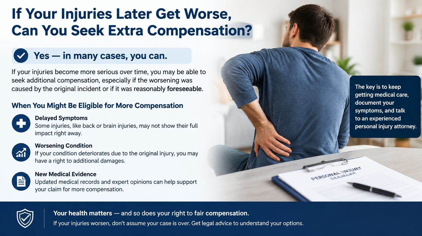 If Your Injuries Later Get Worse, Can You Seek Extra Compensation?