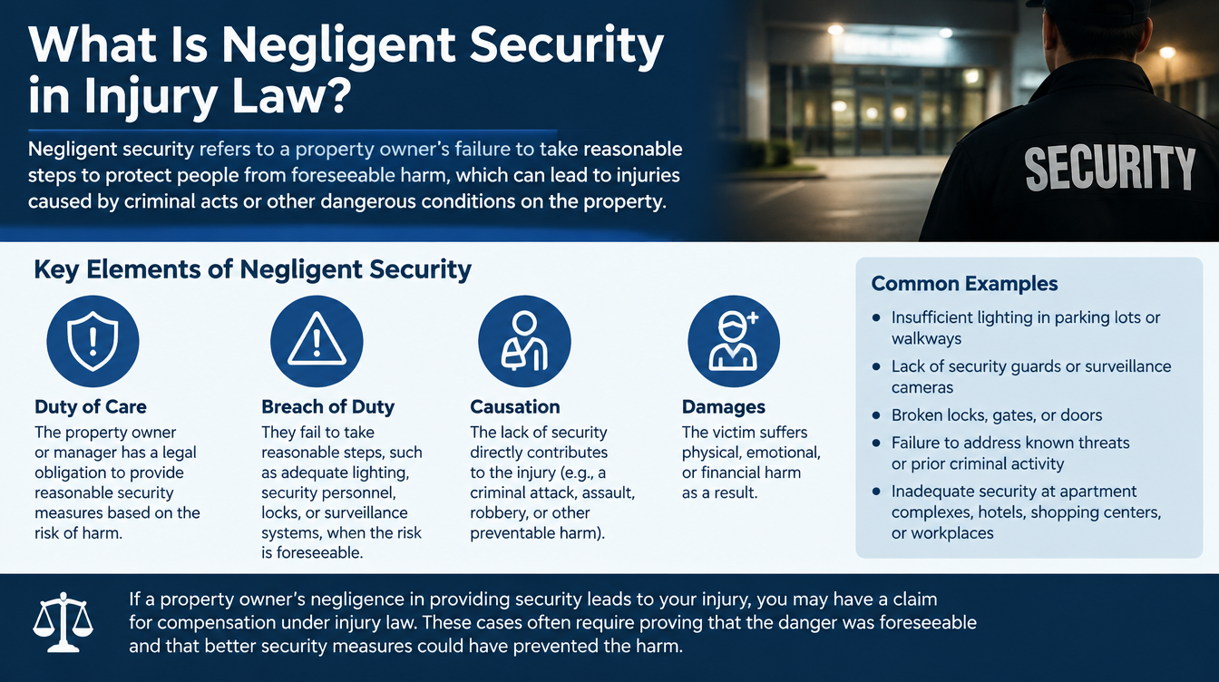 What Is Negligent Security in Injury Law?