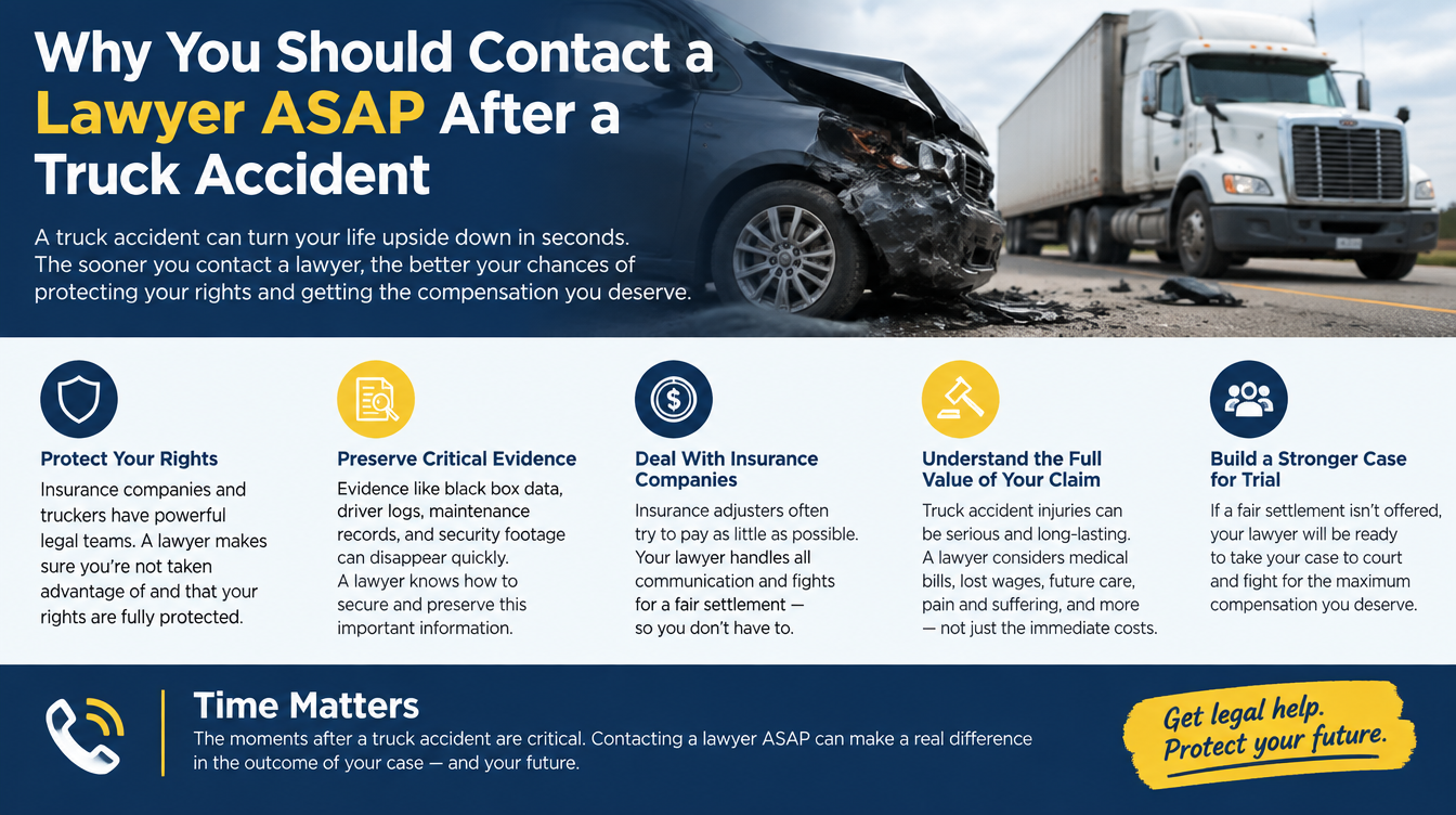 Why You Should Contact a Lawyer ASAP After a Truck Accident
